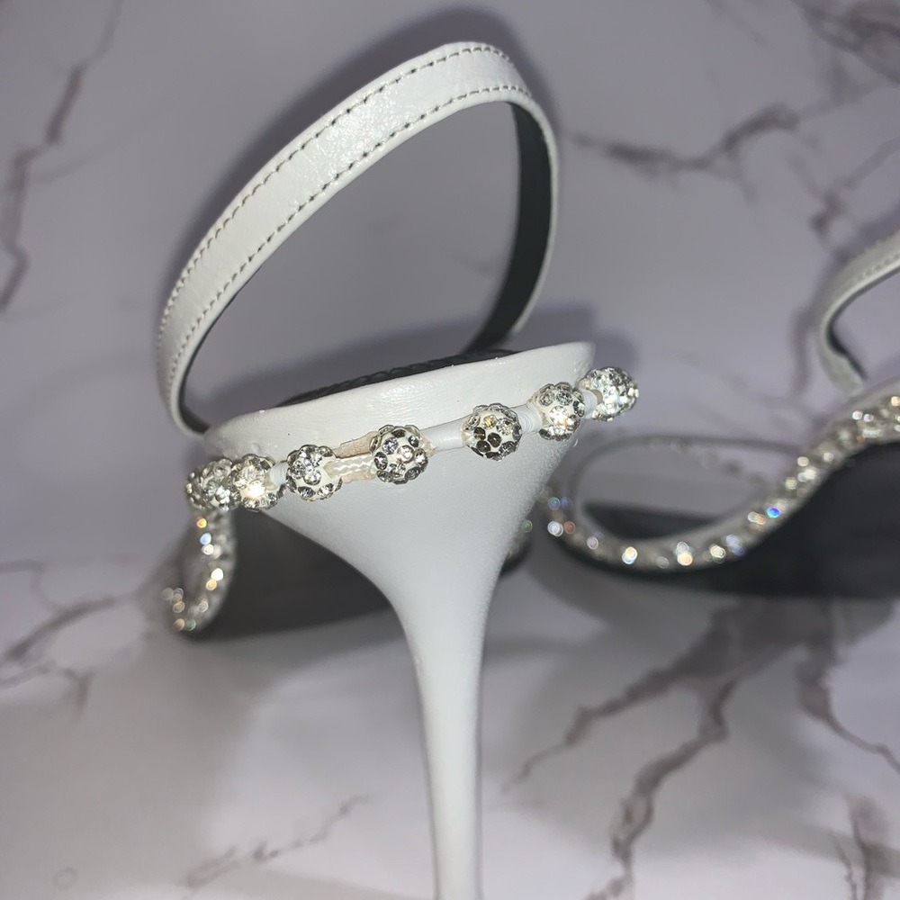 EUC Alexander Wang Nova White Crystal Sandals 37 - Picture 6 of 8